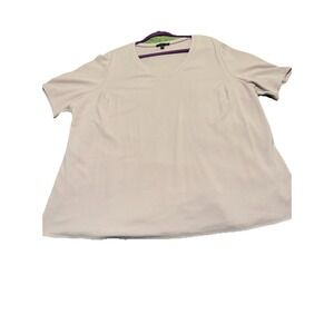 Women's LANE BRYANT Short Sleeve V Neck Top Size 22/24 light lavender color